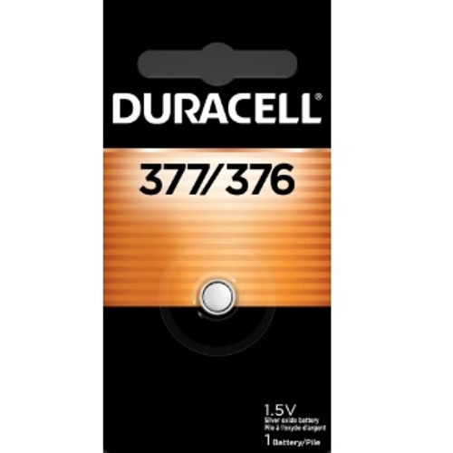 DURACELL 377 SILVER OXIDE BUTTON CELL BATTERY