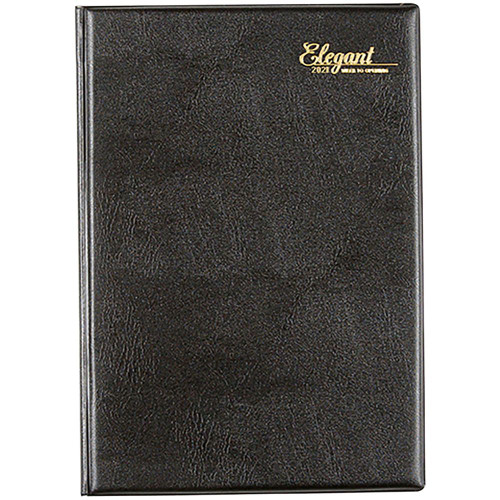 CUMBERLAND ELEGANT DIARY Week To View Casebound A5 Black (2024)