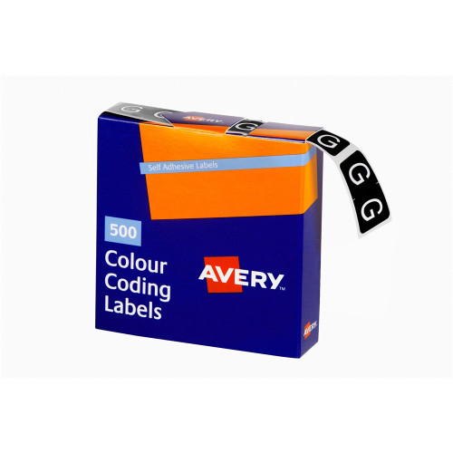 AVERY LATERAL FILE LABEL G Side Tab Box of 500 Dark Green 25 x 38mm