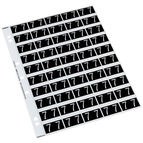 CODAFILE LATERAL FILE LABELS NO 7 25MM PACK OF 5 SHEETS RECORD MANAGEMENT