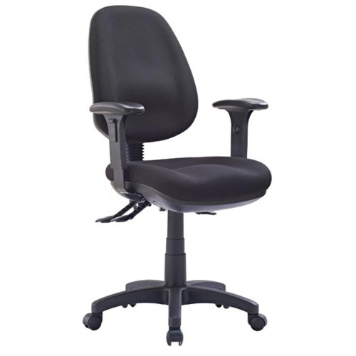 OFFICE CHAIR P350 HIGH BACK Black Fabric, With Arms