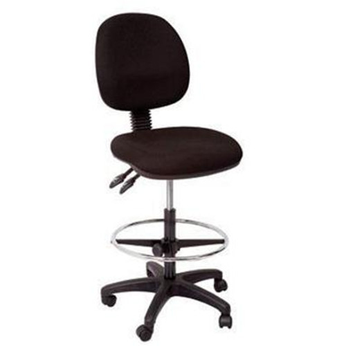 RAPIDLINE DRAFTING CHAIR MEDIUM BACK 2 LEVER GAS LIFT AND BACK TILT BLACK