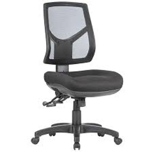 HINO METRO BLACK OFFICE CHAIR NO ARMS