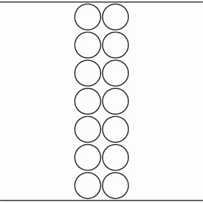 Polylaser Gloss Clear Permanent 40mm Circle Labels Roll of 1000 Labels
