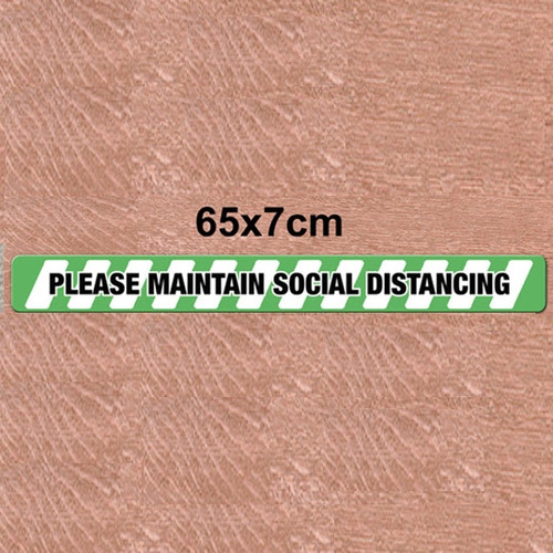 Social Distance Indicator Floor Stickers Please Maintain Social Distancing 65x7cm (Design 10)