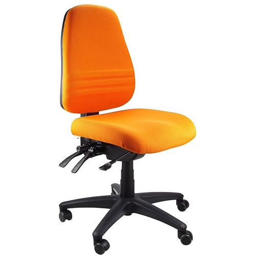 ENDEAVOUR 103 FULLY ERGONOMIC CHAIR ORANGE FABRIC NO ARMS