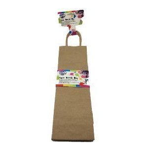 BROWN KRAFT BOTTLE BAG 35cm x 11.5cm x 8cm Ctn72 (24 x Pk3)