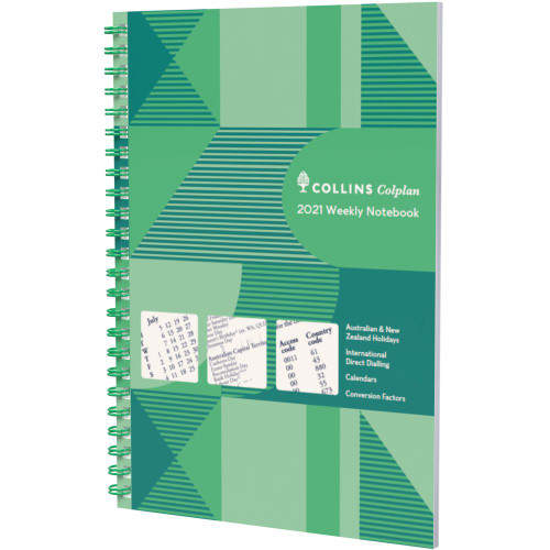 Collins Colplan Diary Week To A Page A4 With Notes Green (2024)