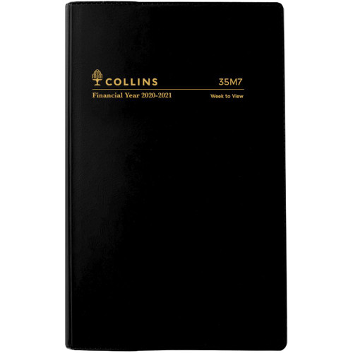 Collins Financial Year Vinyl Diary B7R Week to Opening Black (2024-2025)