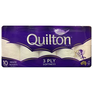 Quilton 3 Ply Toilet Tissue 10 Pack