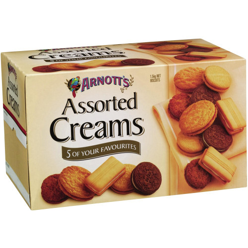 ARNOTTS BULK ASSORTED CREAMS BISCUITS 3KG