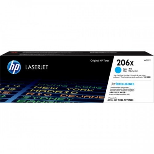 HP #206X HIGH YIELD (2,450) CYAN TONER W2111X (SUIT HP LASERJET PRO M255,HP LASERJET PRO M282,HP LASERJET PRO M283)