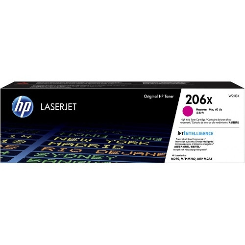 HP #206X HIGH YIELD (2,450) MAGENTA TONER W2113X (SUIT HP LASERJET PRO M255,HP LASERJET PRO M282,HP LASERJET PRO M283)