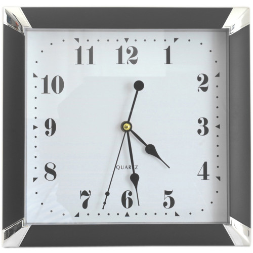 JASTEK WALL CLOCK SQUARE 29cm Black *** While Stocks Last ***