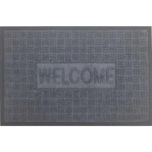 Polypropylene Welcome Doormat Grey 60cm x 90cm