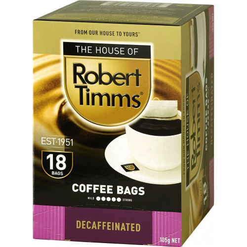 Robert Timms Coffee Bag 18's Decaffeinated