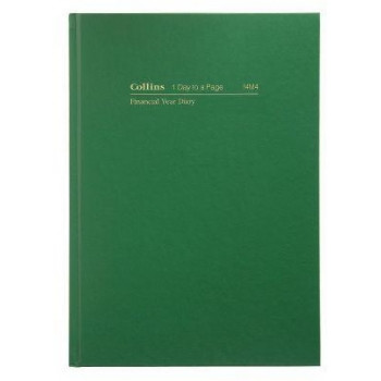 COLLINS FINANCIAL YEAR DIARY #14M4 A4 1 Day To Page 30min Appoint. Green (2026-2027)