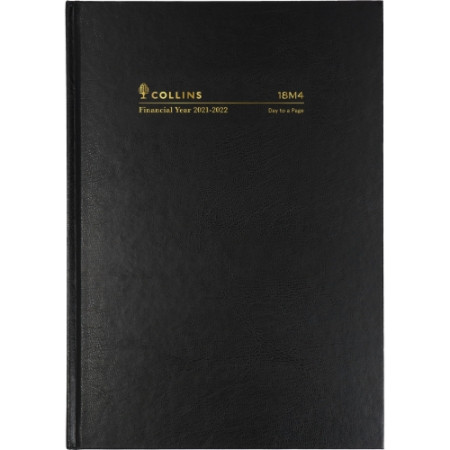 COLLINS FINANCIAL YEAR DIARY #18M4 A5 1 Day To Page 1Hr Appoint. Black (2026-2027)