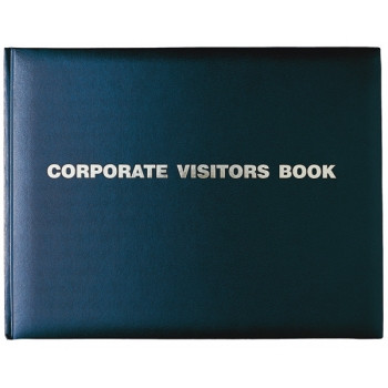 DEBDEN VISITORS BOOK CORPORATE 192PG 300 X 200 BLACK