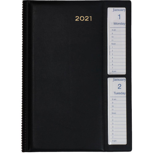 COLLINS BELMONT WINDOW DIARY A5 2 Days to a Page Window Black (Sold Out for 2026)