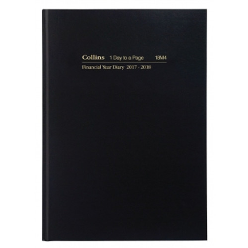 COLLINS #28M FINANCIAL YEAR DIARY A5 2 Days To Page 1Hr Black (2024-2025)