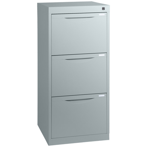 Three Drawer Homefile Vertical Filing Cabinet 1019(H) x 467(W) x 455(D) Light Grey