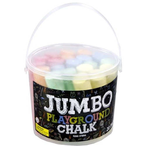 Jumbo Chalks In Bucket 10cm (Pack of 20)