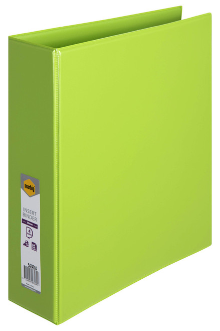 MARBIG CLEARVIEW INSERT BINDER A4 50MM 4D LIME