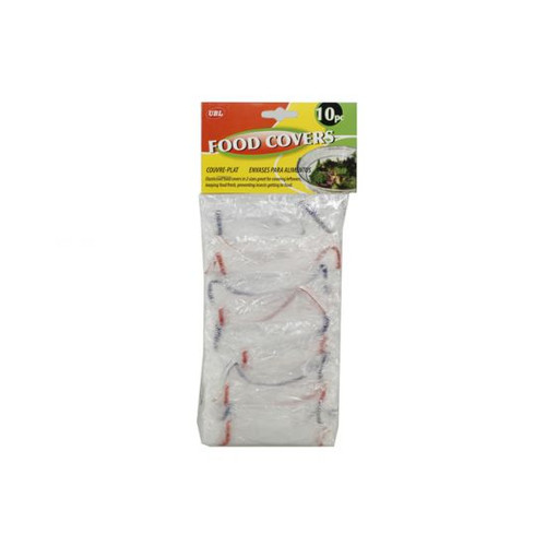 Food Cover Clear 2 Sizes 10Pk Pack of 10 (Small: 35cm & Large: 47cm) Elastic Ends BH0033