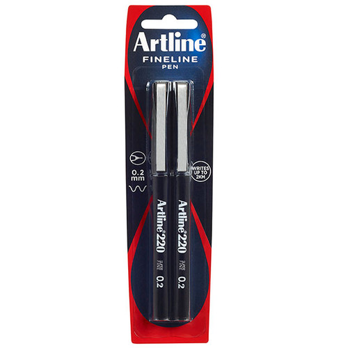 ARTLINE 220 FINELINER BK PK2