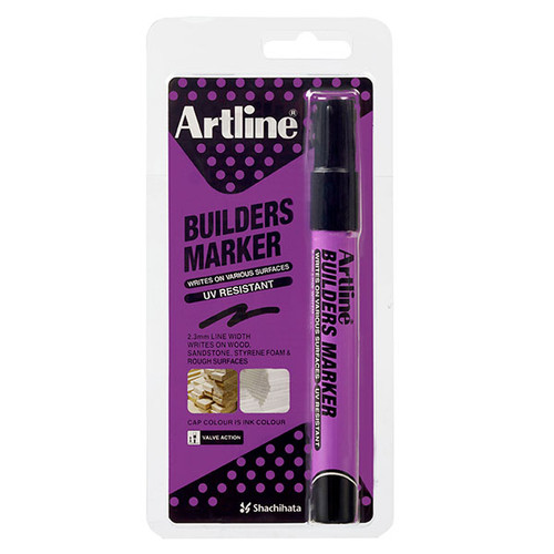 ARTLINE BUILDERS PERMANENT MARKER BLACK HS (EACH)