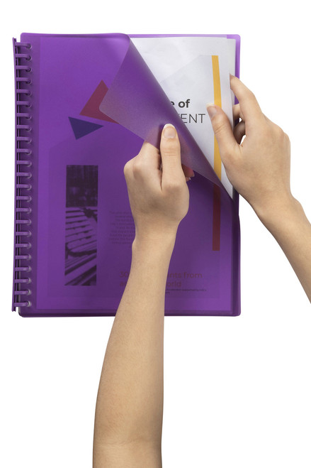 MARBIG REFILLABLE DISPLAY BOOK 20 POCKET PURPLE