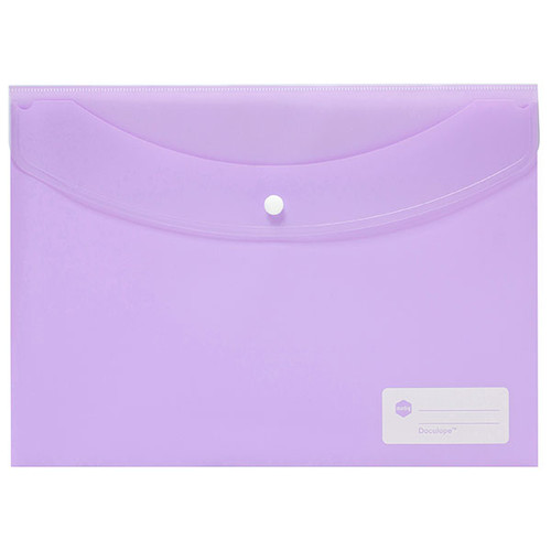 MARBIG DOCULOPE DOCUMENT WALLET A4 PASTEL PURPLE