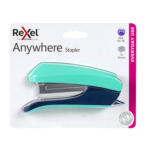 REXEL STAPLER H/STRIP ANYWHERE GREEN