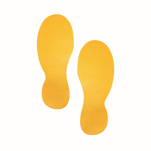 DURABLE FLOOR MARKING SHAPE "FOOT“ YELLOW PACK 10 ( 5 PAIRS )