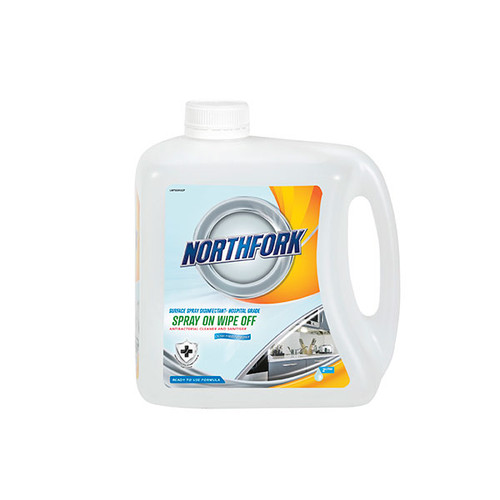 NORTHFORK SURFACE SPRAY DISINFECTANT HOSPITAL GRADE SPRAY ON WIPE OFF 2L