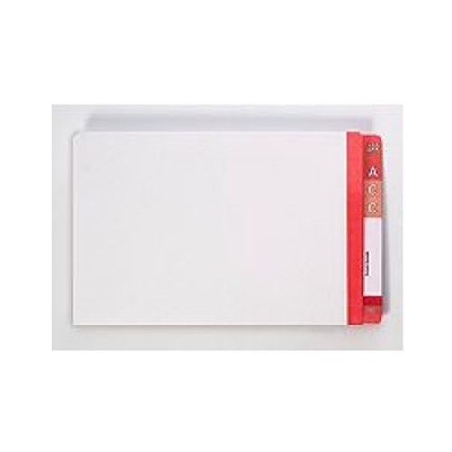 AVERY LATERAL FILES WITH MYLAR REINFORCED TABS Foolscap Red Clear Mylar, Bx100 **
