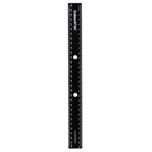 COLOURHIDE BINDERMATE RULER 30CM Black