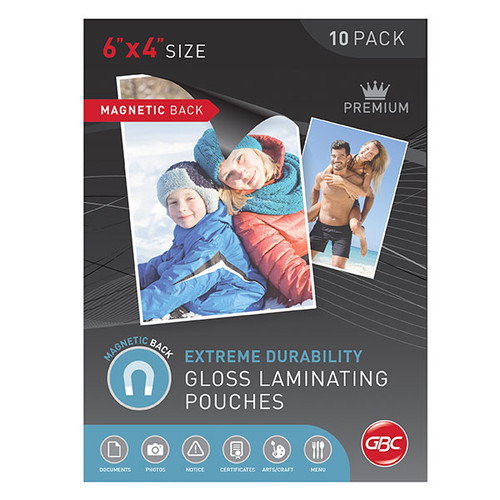 GBC LAMINATING POUCH PHOTO 175 MICRON PK10 MAGNETIC