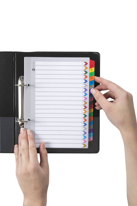 MARBIG® INDICES & DIVIDERS A-Z TAB REINFORCED A5 COLOUR