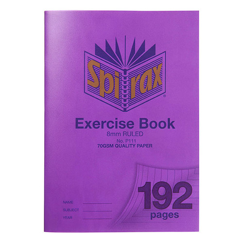 SPIRAX P111 EXERCISE BOOK A4 8MM 192PG 70gsm
