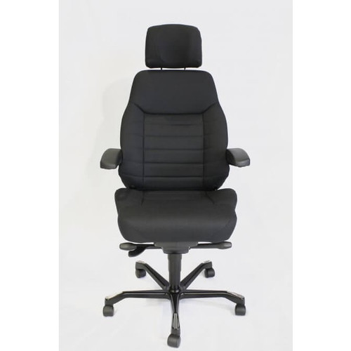 Extreme Havana Fabric Executive Chair Black with Headrest and Armrests