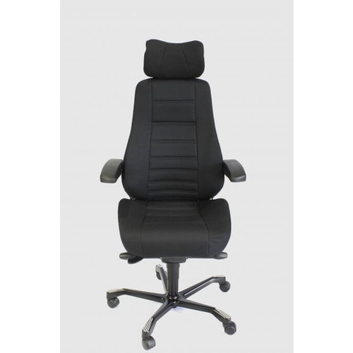 Extreme Havana Fabric Controller Chair Black with Headrest and Armrests