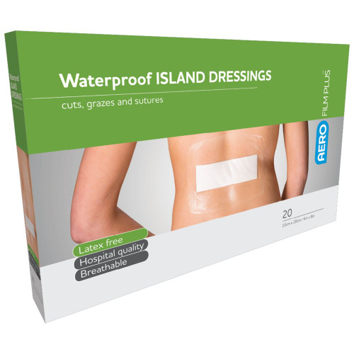 AEROFILM PLUS Waterproof Island Dressing 15 x 20cm, Box of 20
