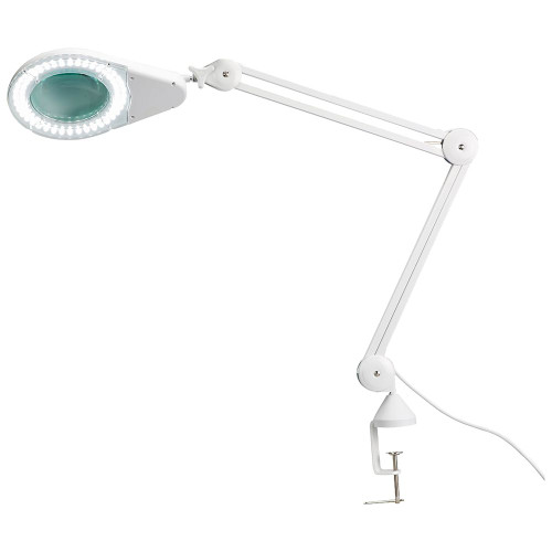 LED Magnifying Lamp with Table Clamp (12cm diameter, 115cm extension), Each
