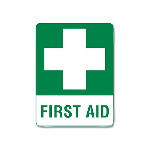 Small Poly First Aid Sign 30 x 22.5cm, Each