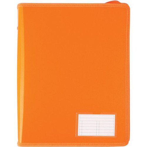 Bantex Zipper Binder A4 2D Ring 25mm - Mango (20713)