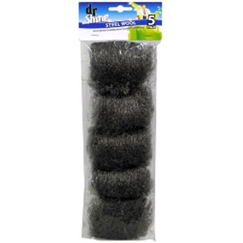 DR SHINE STEEL WOOL PADS 10CM SOAP FREE Pack Of 5