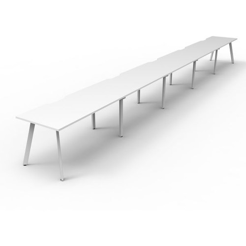Eternity Workstation 5 Person No Screen 1800Wx750D White Top White Single Frame