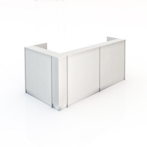 KENT RECEPTION COUNTER W 2495 x D 1395 x H 1200mm Gloss White